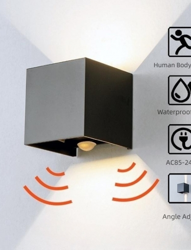 Aluminum Motion Sensor LED Wall Sconces Vanity Lights Wall Lamp